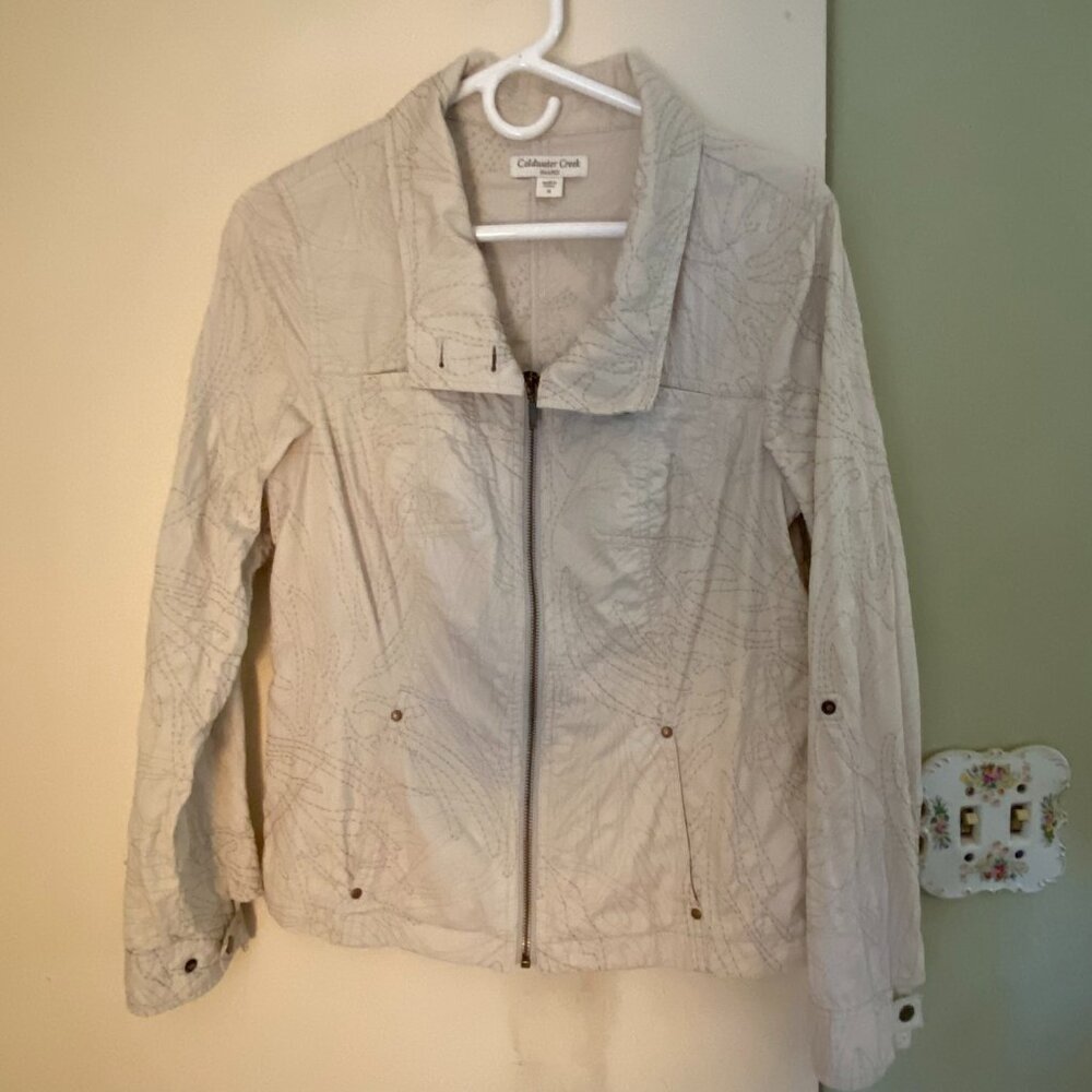 Coldwater Creek Embroidered Cotton Jacket